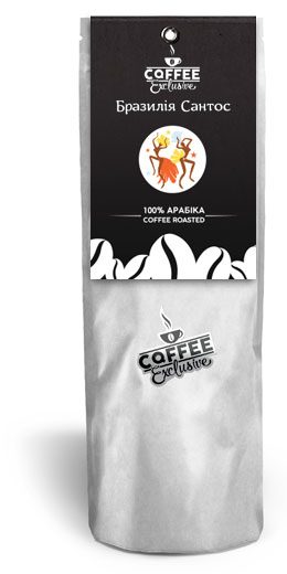 Кофе Бразилия Сантос арабика свежеобжаренный в зернах купить - Coffeex